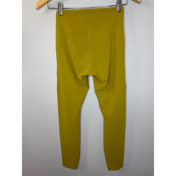 Lululemon Instill High-Rise Tight Leggings 25'' Auric Gold Women Sz 4 Stretch - Picture 7 of 10